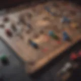 A vintage board game setup showcasing Mafia style gameplay.