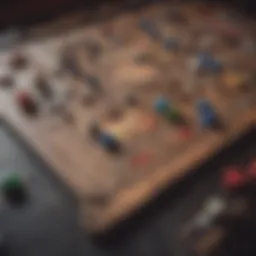 A vintage board game setup showcasing Mafia style gameplay.