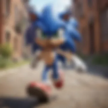 Dynamic Sonic Dash Character Artwork Abstract Sonic Dash Character Artwork