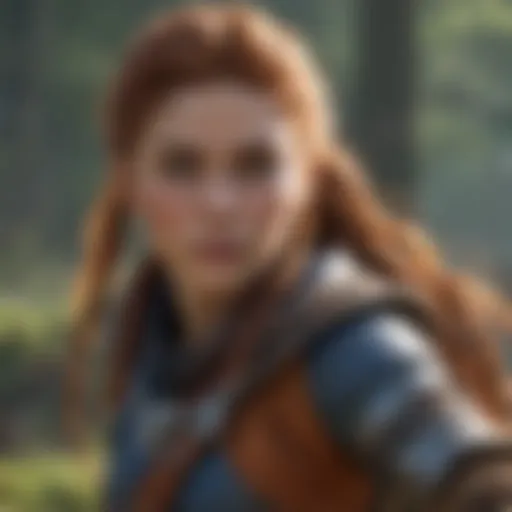 Aloy showcasing her abilities in the world of Genshin Impact