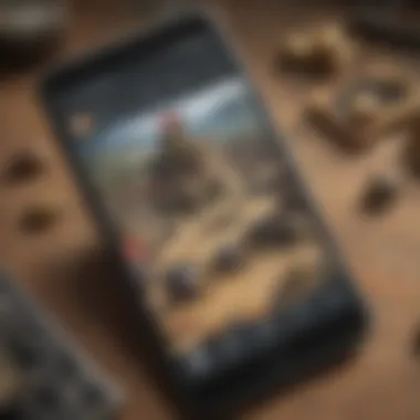 A detailed interface of the Age of Empires mobile game highlighting key gameplay features