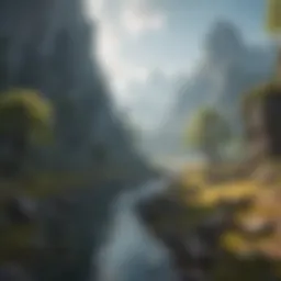 Epic fantasy landscape from a popular RPG