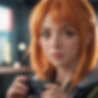 Anime and Gaming Engagement User engaging with anime content while gaming