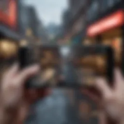 Showcasing a variety of gaming applications on a smartphone screen