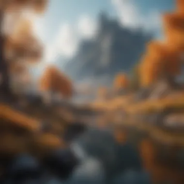 Captivating Fantasy Landscape A stunning fantasy landscape from an adventure game