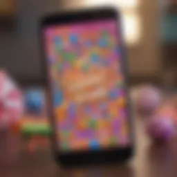 The Candy Crush Saga logo displayed on a smartphone screen