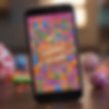 The Candy Crush Saga logo displayed on a smartphone screen