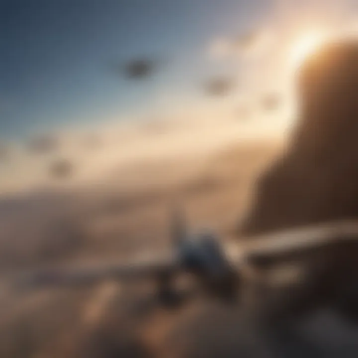 A captivating aviation game depicting intense aerial combat scenes