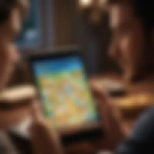 Players engaging in a game of Words With Friends on mobile devices