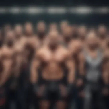 Diverse roster of WWE wrestlers lineup