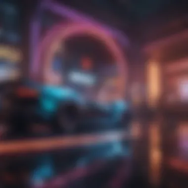 Neon Gaming Thrills Dynamic gameplay visualization with neon lights
