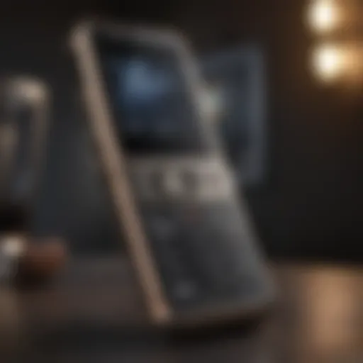 Elegant flip phone showcasing sleek design