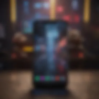 Vibrant Display of a Gaming Phone Vibrant display of a top gaming phone highlighting graphics