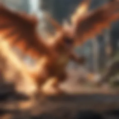 Epic Clash of Elements Dynamic battle scene filled with energy