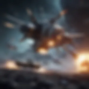 Epic Space Combat Adventure Sci-fi space battle with advanced spacecraft