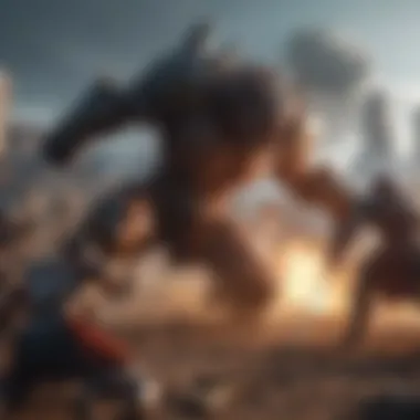 Epic Battle Scene in Anime RPG Game Illustration Epic Battle Scene in Anime RPG Game