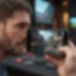 An illustration depicting the evolution of mobile gaming technology.