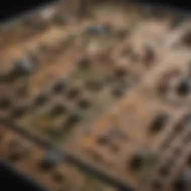 Tactical Board Setup A strategic game board layout showing tactical placements of units