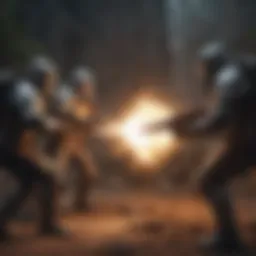 A strategic battle scene showcasing various units in action