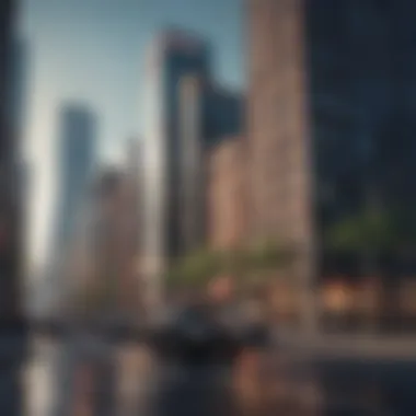 Diverse Urban Landscapes in City Building Games A vibrant city skyline showcasing various architectural styles