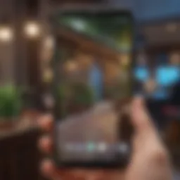 Modern smartphone displaying Sims game interface