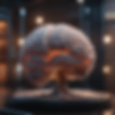 A brain illuminated with cognitive connections