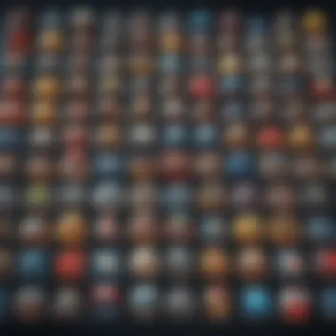 Diverse Mobile Game Genres A collage of various mobile game icons representing different genres for social gaming.