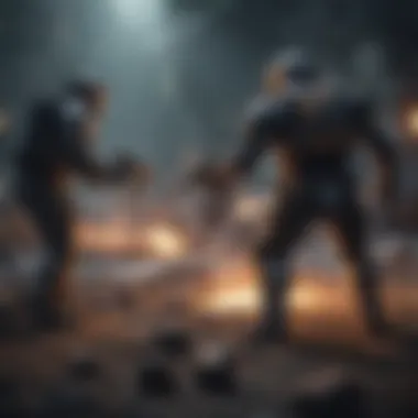 Exciting Multiplayer Competition Multiplayer Game Action Scene