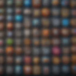 Colorful array of mobile game icons showcasing various genres