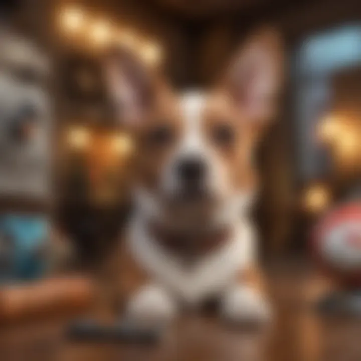 Mobile phone showcasing pet-themed game app icons