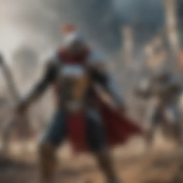 Epic Battle Scene in Fantasy RPG Android Game