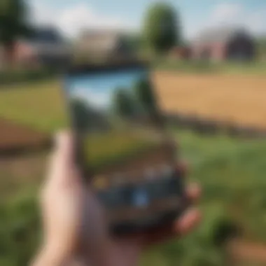 A close-up of a mobile screen displaying a farm simulation game interface.