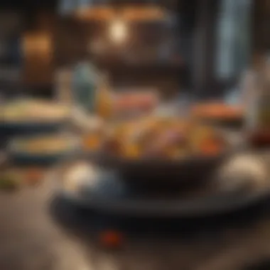 Variety in Virtual Cuisine A colorful array of virtual dishes