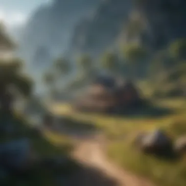 The Beauty of Survival Worlds A captivating landscape showcasing the beauty of a survival game world