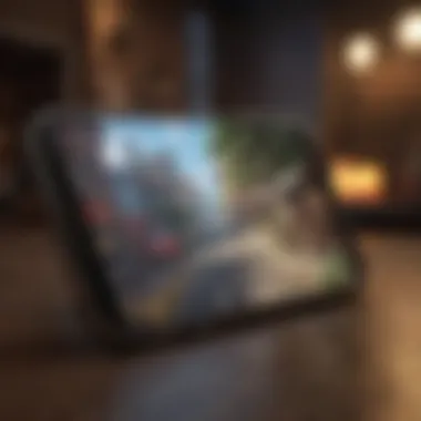 Mobile Game Graphics Display An engaging mobile game interface showcasing vibrant graphics