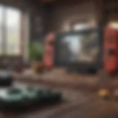 Nostalgia in Gaming Art Artistic representation of nostalgic gaming
