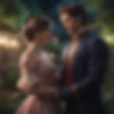 Mysterious Romance in a Moonlit Garden Mysterious romance in a moonlit garden