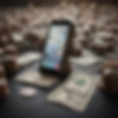 A graphical representation of different types of iPhone games that offer cash prizes