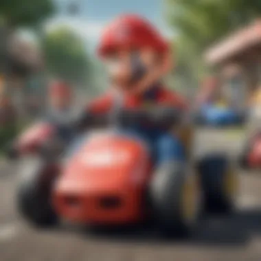 A collage of iconic characters from the Mario Kart franchise, highlighting their unique designs and personalities.