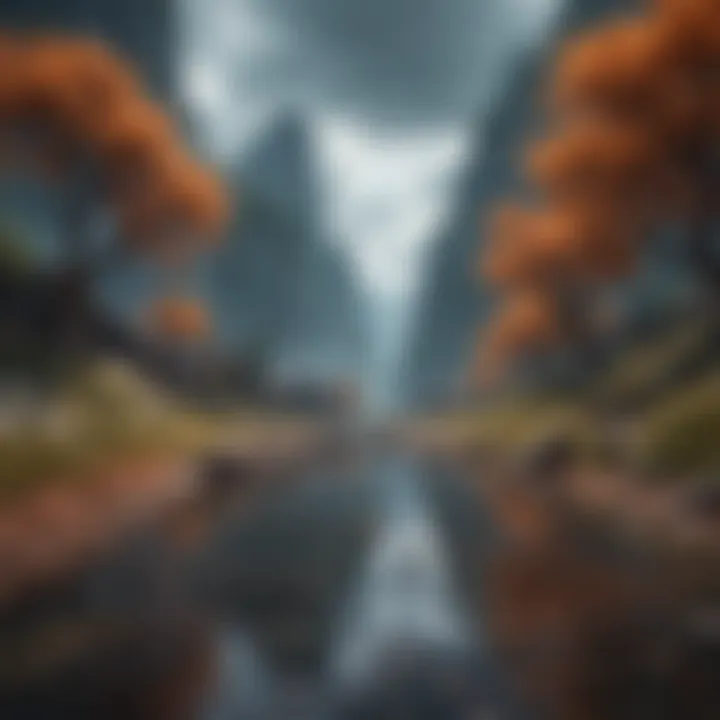 A stunning visual landscape from a mobile game featuring rich graphics