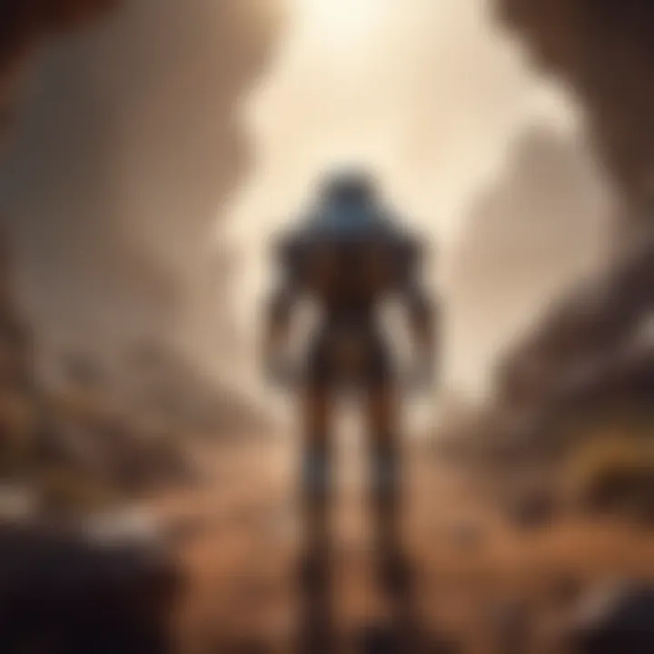 Mysterious alien planet in a mobile game setting