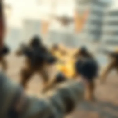 Dynamic Gameplay in Modern War Mobile Games Dynamic gameplay scene from a modern war mobile game