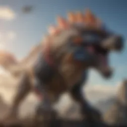 A majestic new monster soaring through the skies with vibrant colors.