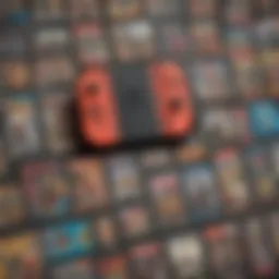 A vibrant collage of popular Nintendo Switch game covers showcasing diverse genres