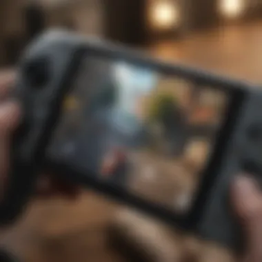 Controller-Friendly Game Interface Close-up of a mobile game interface designed for controller use