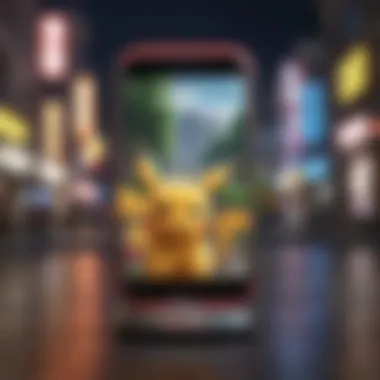 A close-up view of the Pokémon Go Plus device showcasing its sleek design and functionality