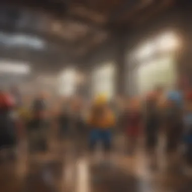 A community event in Roblox displaying player collaboration and interaction