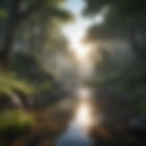 A captivating landscape in a simulation game