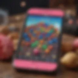 A captivating interface of a mobile game featuring vibrant colors and engaging characters