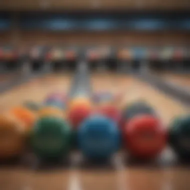 Multiple bowling balls displayed in a game menu